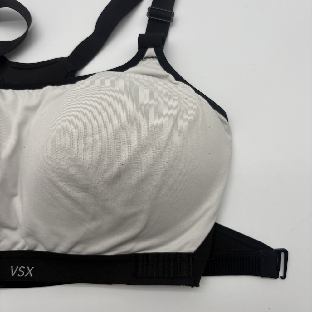 Victoria's Secret VSX Sport Incredible Underwire Sports Bra White Black 34DD - Picture 3 of 8